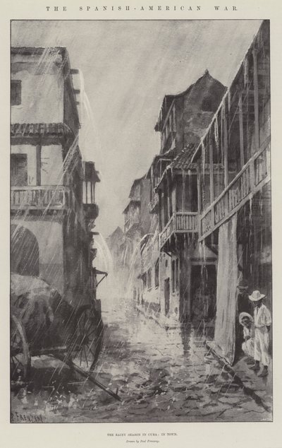 町でのキューバの梅雨のスペイン米戦争 作： Paul Frenzeny